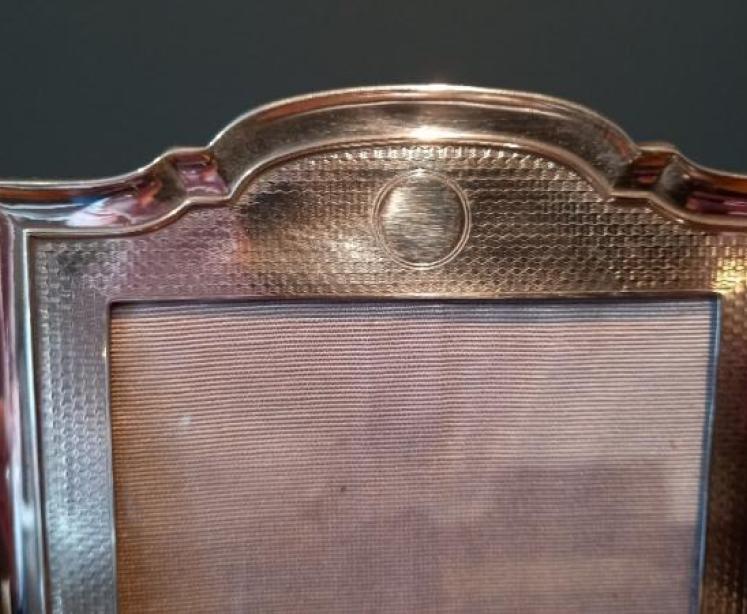 Fine George V Period Silver Engine Turned Photo Frame - Image 3