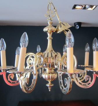 Top Quality Edwardian Cast Bronze Chandelier