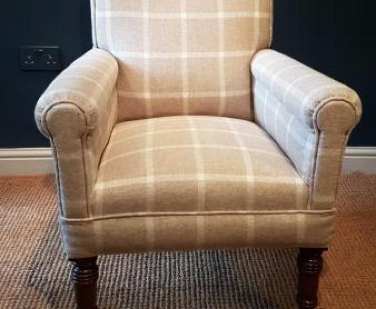 Early Victorian Upholstered Armchair - Image 1