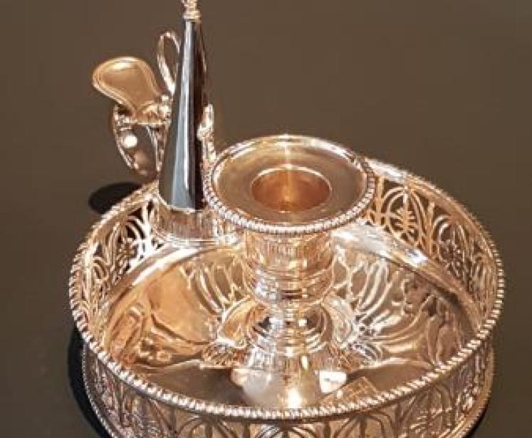 Rare Pair of Chamber Sticks by Robert Hennell - Image 2