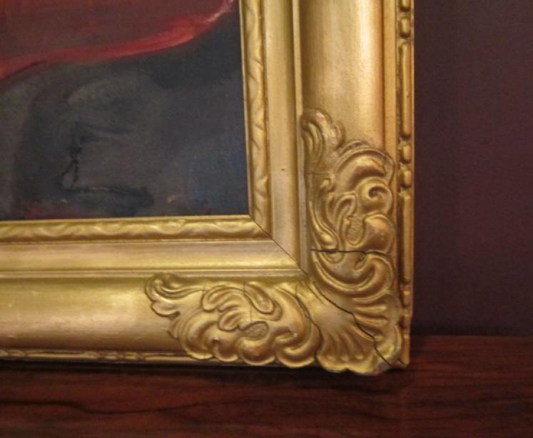 19th Century Oil Portrait of School Master - Image 4