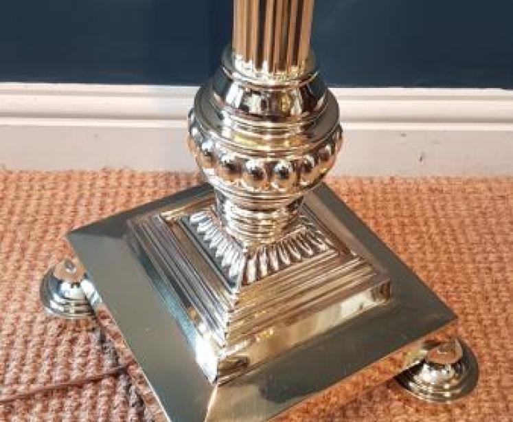 Superb Hinks Brass Lamp Standard - Image 5