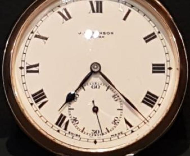 George V 9ct Gold Benson Pocket Watch - Image 2