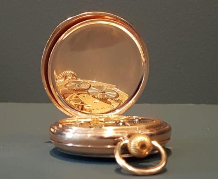 George V 9ct Gold Benson Pocket Watch - Image 4