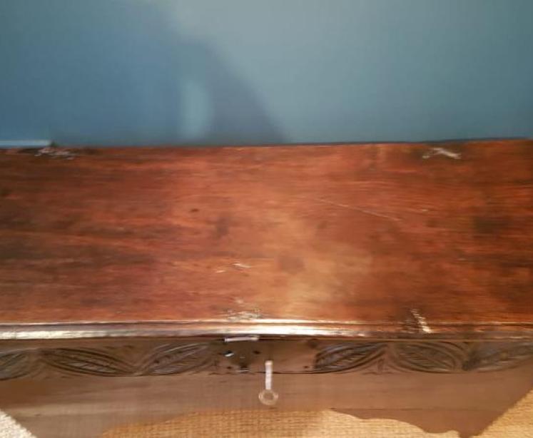 Period Oak Six Plank Coffer - Image 2