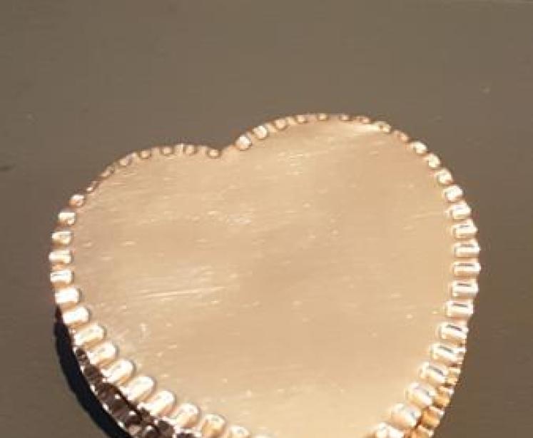 Antique Silver Heart Shaped Ring Box - Image 6