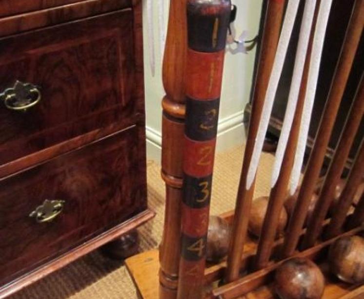 Original Victorian Ash & Elm Croquet Stand - Image 3