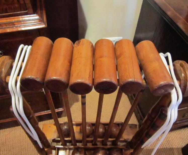 Original Victorian Ash & Elm Croquet Stand - Image 5