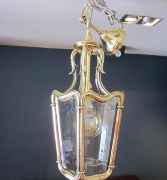 Top Quality Edwardian Brass Rococo Hall Lantern
