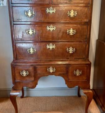 Fine George II Period Figured Walnut Chest on Stand