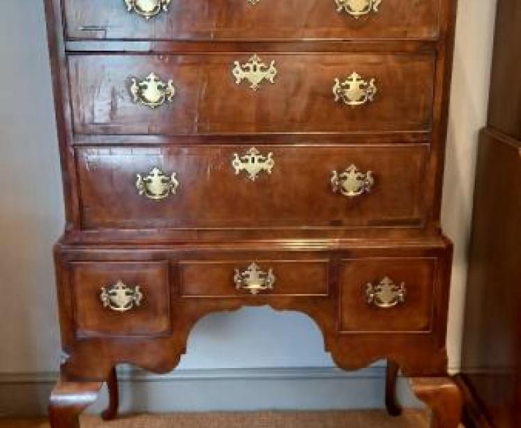 Fine George II Period Figured Walnut Chest on Stand - Image 1
