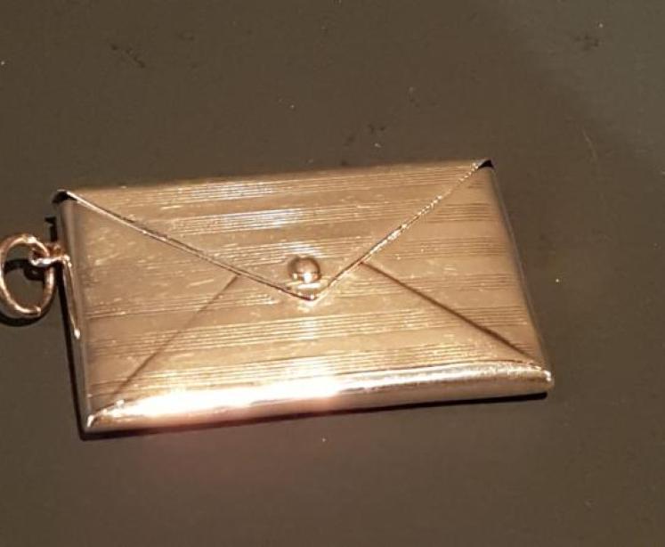 Engine Turned Silver Double Stamp Wallet - Image 1