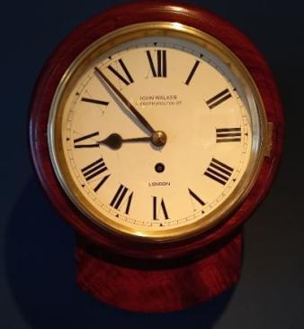 Small Antique Single Fusee 8" Drop Dial Wall Clock