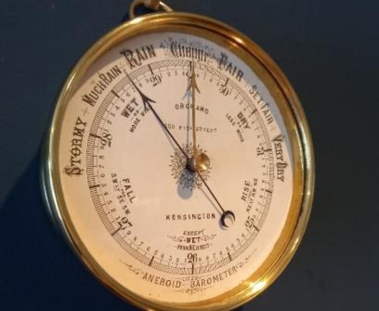 Antique Brass Cased London Marine Barometer - Image 1