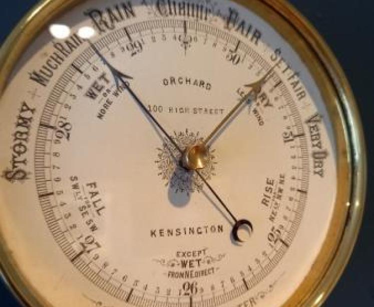 Antique Brass Cased London Marine Barometer - Image 2