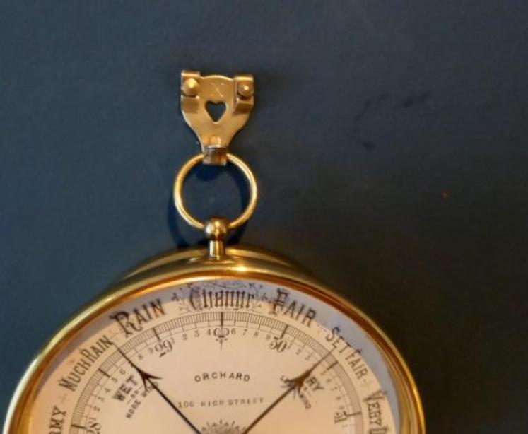 Antique Brass Cased London Marine Barometer - Image 3