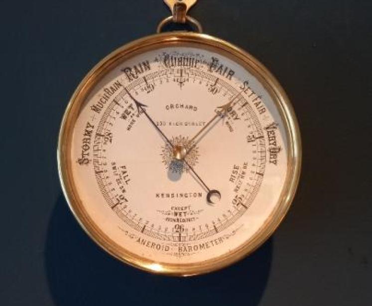 Antique Brass Cased London Marine Barometer - Image 6