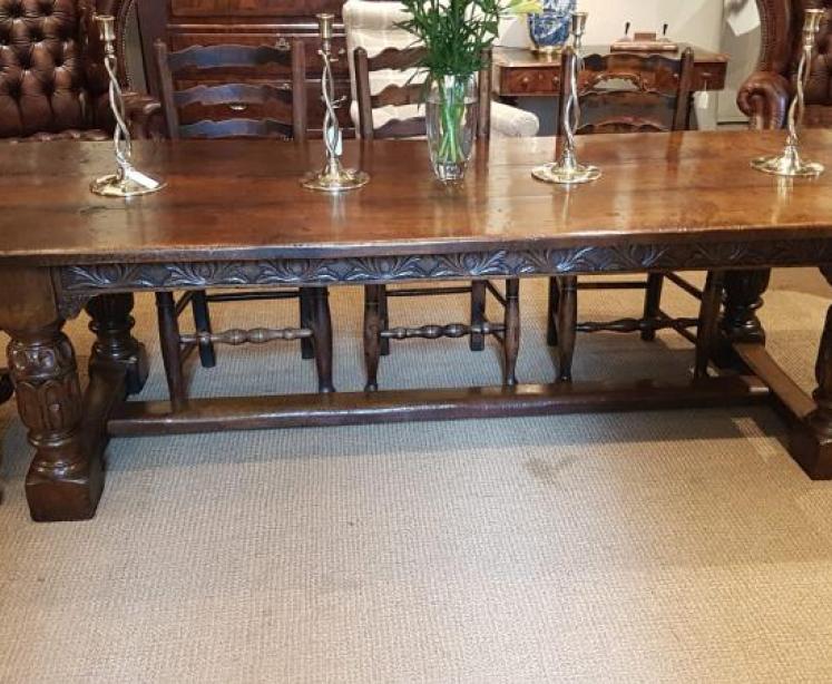 Superb Large George I Oak Refectory Table - Image 1