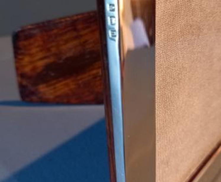 Large George V Period Antique Silver Photo Frame - Image 7