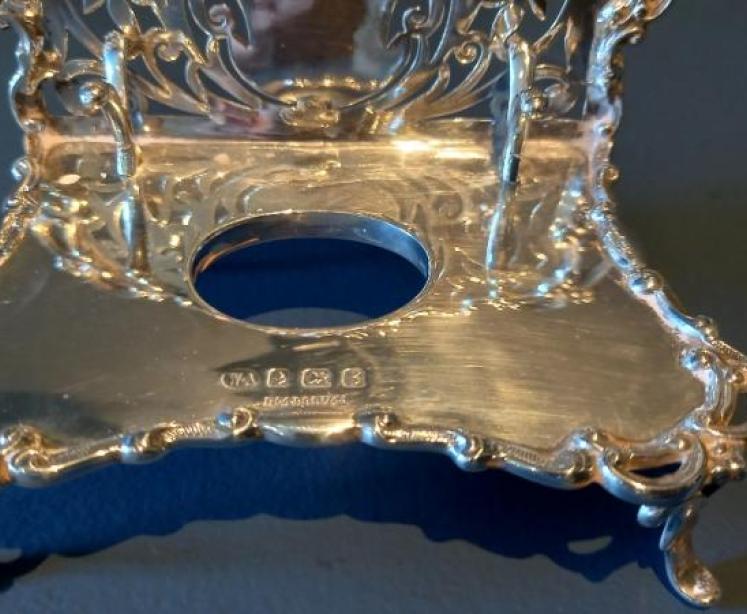 Edwardian Period Silver Pen & Ink Stand - Image 5
