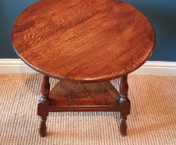 George III Oak Cricket Table - Image 2