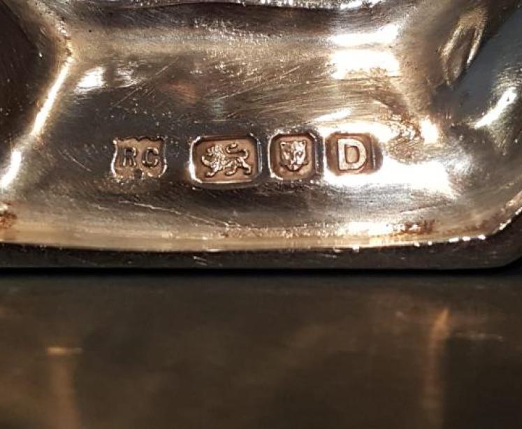 Pair of Fine Quality Cast Silver Candlesticks - Image 3