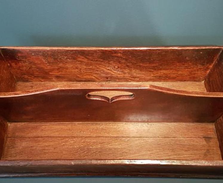 George III Oak Cutlery Table - Image 2