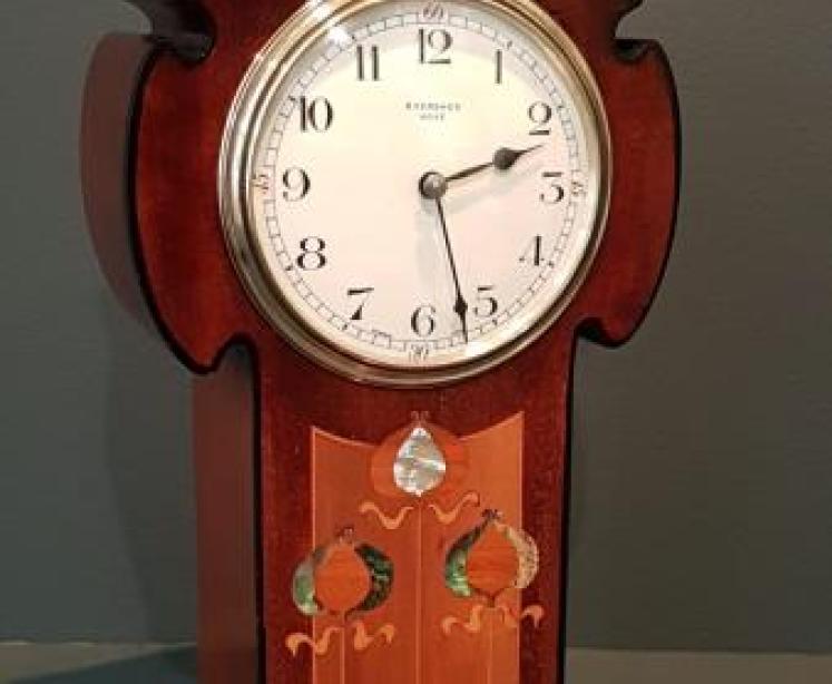 Superb Art Nouveau Inlaid Mantel Clock - Image 7