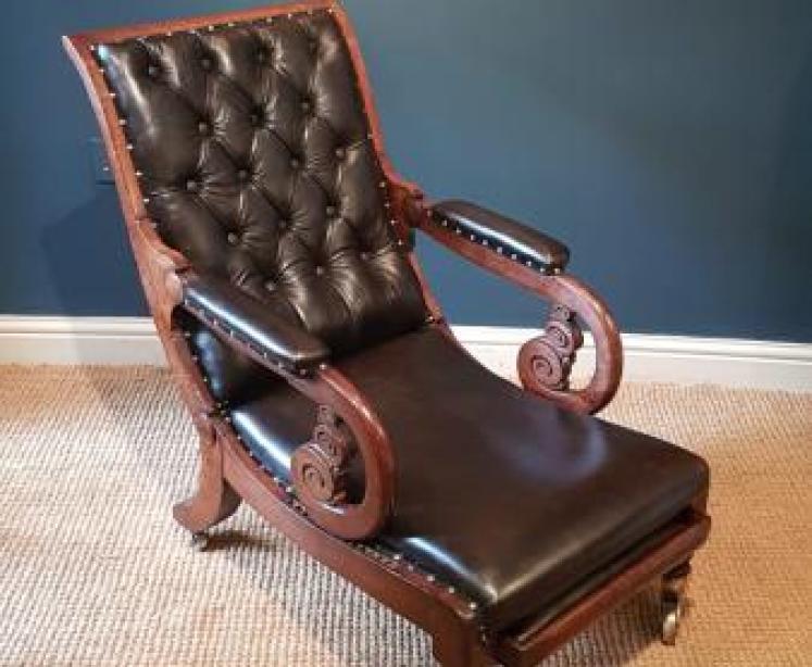 Stylish Regency Reclining Library Chair - Image 1