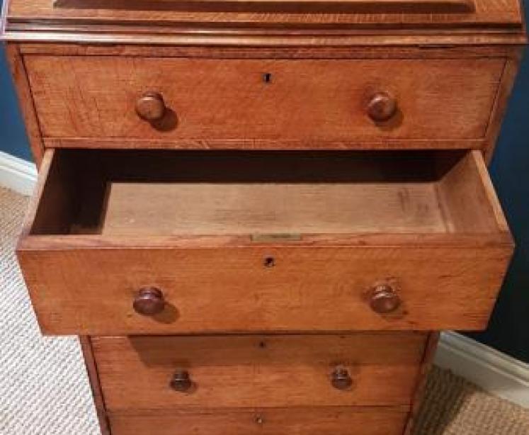 Victorian Oak Gillow 5 Drawer Chest - Image 3