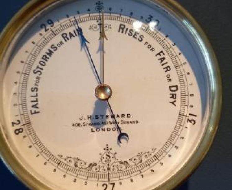 Antique Brass Cased London Marine Barometer - Image 6