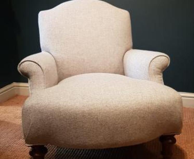 Victorian Upholstered Arm Chair - Image 5