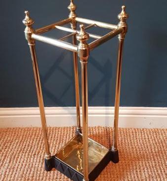 Victorian Brass and Cast Iron Stick Stand