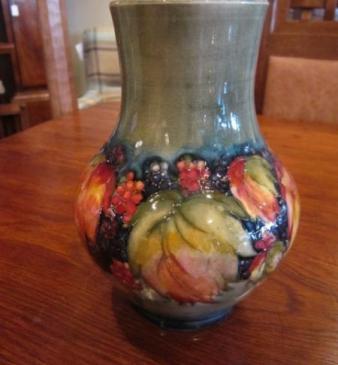 Rare Moorcroft Leaf & Blackberries Flambe Vase