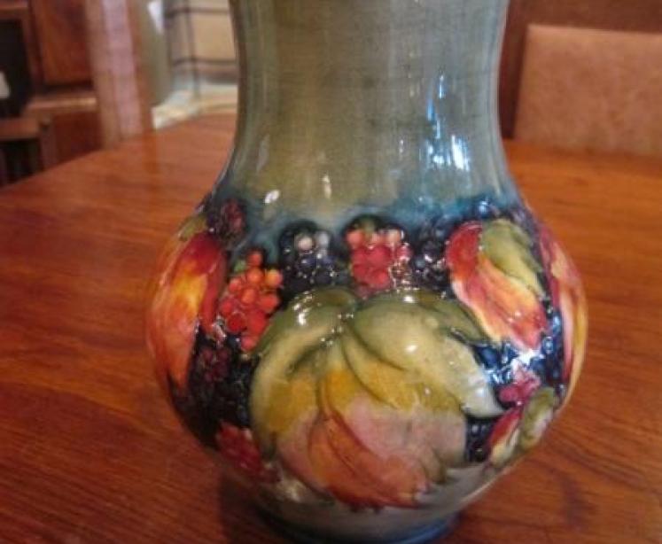 Rare Moorcroft Leaf & Blackberries Flambe Vase - Image 1