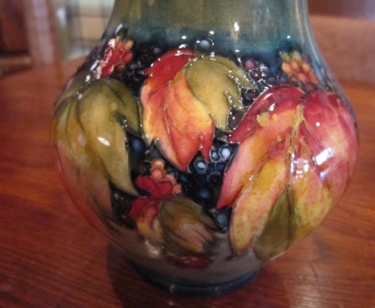 Rare Moorcroft Leaf & Blackberries Flambe Vase - Image 2