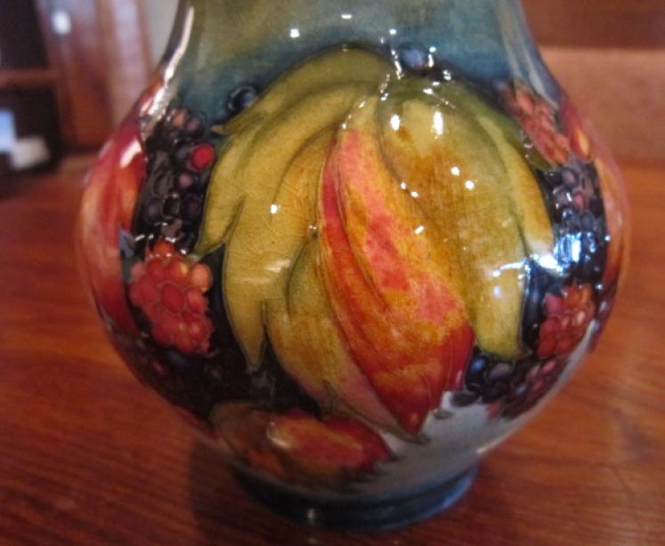 Rare Moorcroft Leaf & Blackberries Flambe Vase - Image 3