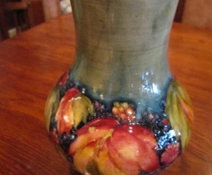 Rare Moorcroft Leaf & Blackberries Flambe Vase - Image 5