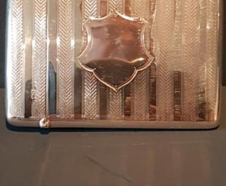 Edwardian Silver Engine Turned Card Case - Image 1