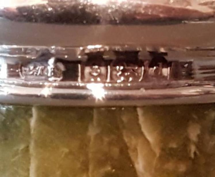 Edwardian Silver and Connemara Marble Jar  - Image 5