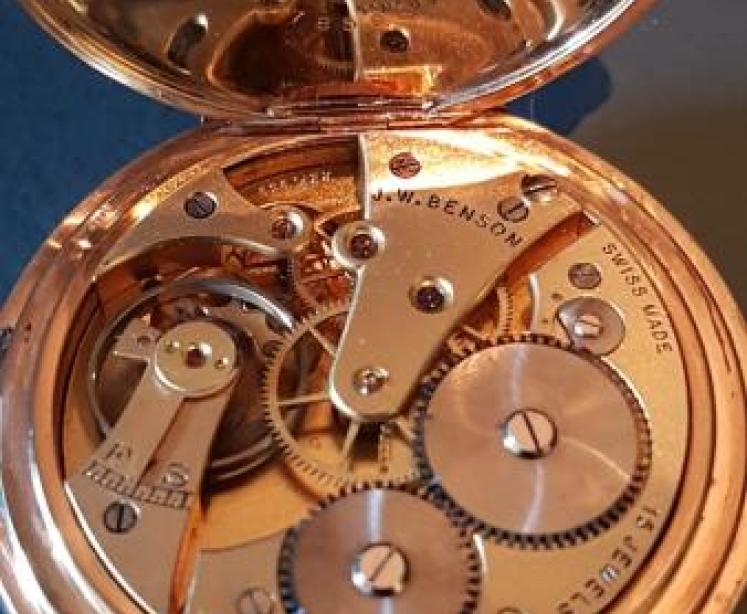 Fine Quality 9ct Gold Benson Pocket Watch  - Image 3