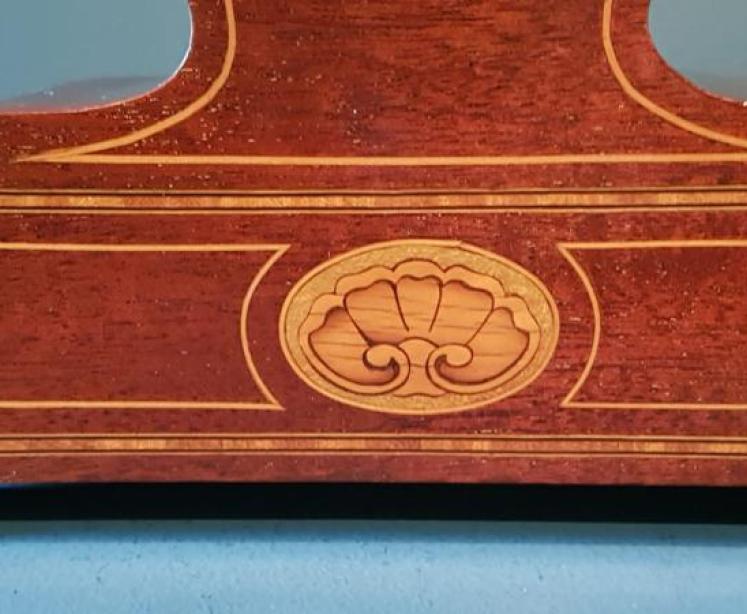 Unusual Edwardian Inlaid Mantel Clock  - Image 6