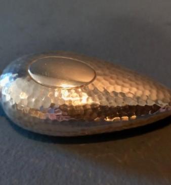 Antique Silver Planished Travelling Scent