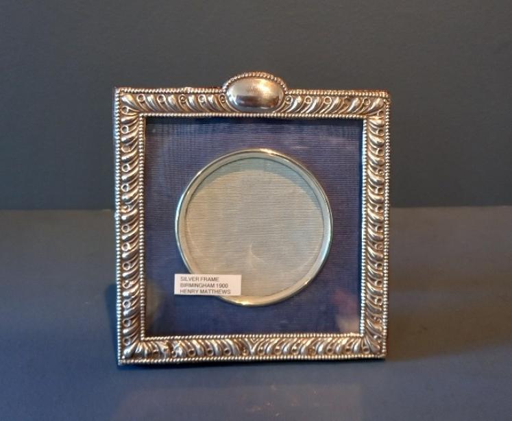 Victorian Silver Square Shaped Photo Frame - Image 1