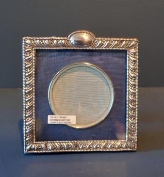 Victorian Silver Square Shaped Photo Frame