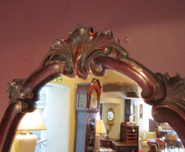 Decorative Mid Victorian Mahogany Oval Mirror - Image 3