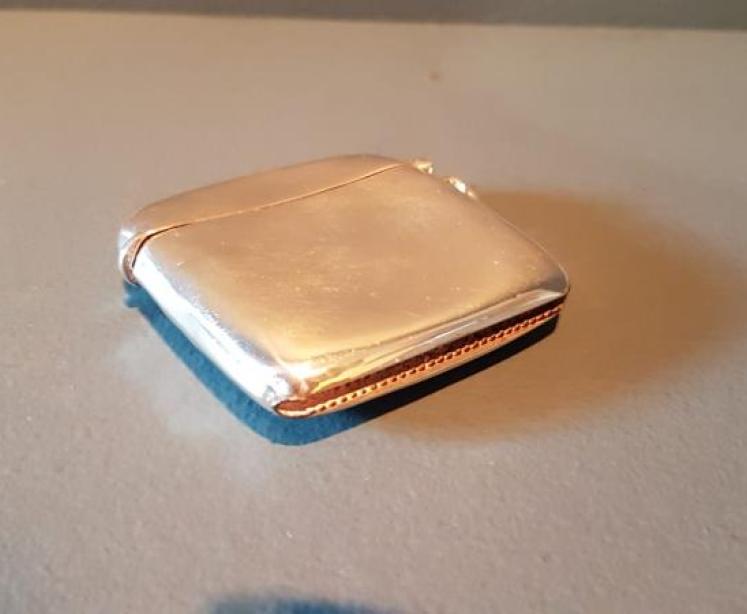 Silver Vesta Case with Compass - Image 3