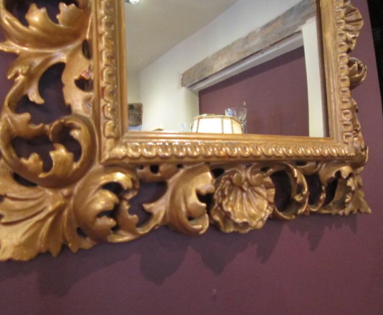 Decorative 19th Century Plaster Gilt Rococo Mirror - Image 2