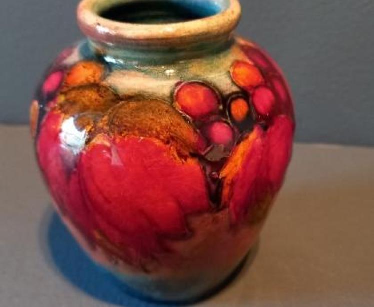 Moorcroft Flambe Leaf & Berries Roll Neck Vase - Image 5