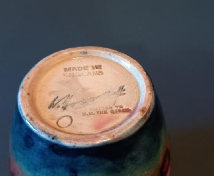 Moorcroft Flambe Leaf & Berries Roll Neck Vase - Image 6